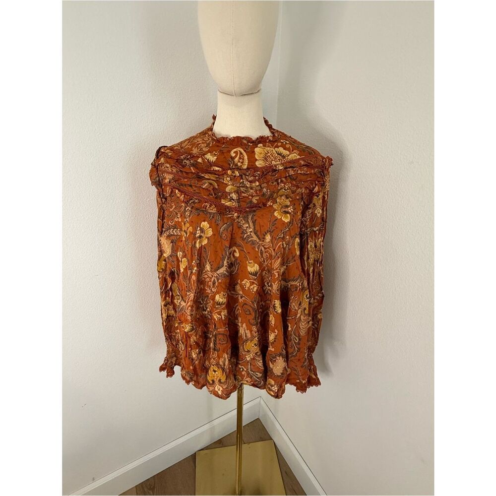 Spell & The Gypsy NWT Aurora Blouse in Burnt Ember - Size Medium
